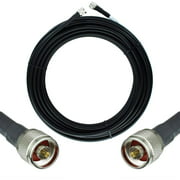 Bolton400 50-ohm N-Male to N-Male Black Coax Cable - Low Loss Coaxial LMR400 Spec (30ft N-Male to N-Male)