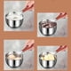 thumbnail image 2 of Mini chauffe-lait en acier inoxydable 304, 200 ml, poignée antidérapante, antirouille, pour la cuisine, 2 of 4