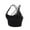 Black, variant on XFLWAM Sports Bra for Women Summer Criss Cross Back Medium Support Solid Color Tank Tops Strappy Workout Yoga Corp Cami Bra