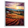 thumbnail image 2 of Designart "Sunset Over The Vineyard II" Vineyard Floater Framed Wall Art Prints, 2 of 5
