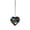 Transparent black, variant on Elegant Crystal Pendant Love Heart Sun Catcher For Festival And Special Event
