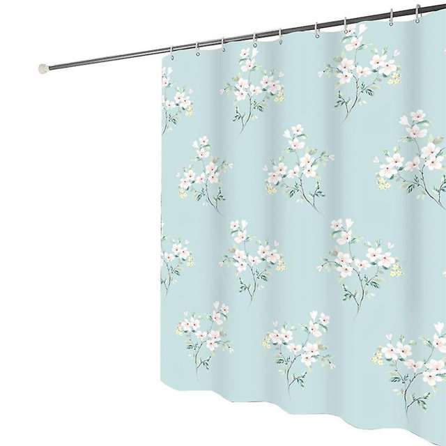 Cortina de Ducha, 180 x 180 cm en Tejido de Poliéster, Cortina de Baño para Baño, Bonito Estampado de Flores
