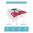 thumbnail image 5 of Quilts Twin Size Bedding Set, 4th of July Lightweight Quilted Comforter, Vintage Cherry Patriotic Red Blue Stars Striped Reversible Bedspread Coverlet with Pillow Covers for All Season, 68" x 86", 5 of 7