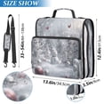 thumbnail image 3 of Water-Resistant 3-Ring Binder Organizer with Multiple Pockets Zipper Binder Bag for Office Snowy Winter Landscape, 3 of 8