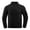 Black, variant on Men Long Sleeve Fleece Half Zip Stand Collar Sweatshirt Multi Zipper Chest Arm Pockets Ribbed Cuff Hem Windproof Outdoor Work Utility Pullover Black L