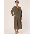 thumbnail image 2 of Camisón de hombre Camisón de dormir largo Camisón con capucha Pijama de camisón marrón S, 2 of 5