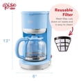 thumbnail image 2 of Dash Drip Coffee Maker, Blue, 10 Cups, 2 of 7