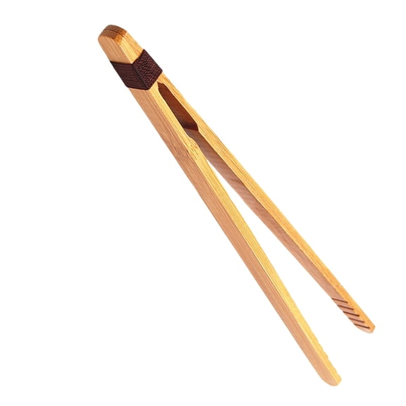 Toaster Tongs,Bamboo Tongs for Cooking Toast Kitchen,Curved Arms with Teeth,Bamboo Wooden Toaster Tongs for Hot Toast Bacon Cheese Muffins Fruits Bread Cooking Serving Grabbing,With winding rope,