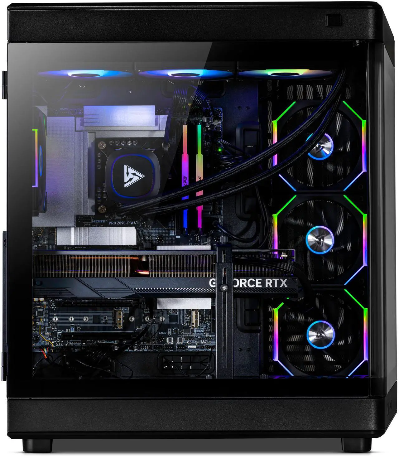 STORMCRAFT Gaming PC WIZARD Intel Core i9-14900KF NVIDIA GeForce RTX 5070 Ti – AI Powered 32GB DDR5 6000MHz RGB 2TB NVMe SSD 360mm AIO 850W PSU Windows 11 Home - WI149KFCC-57TN1