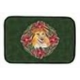 thumbnail image 3 of Carolines Treasures CK1586DDM Sheltie Poinsetta Wreath Dish Drying Mat, 3 of 4