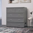 thumbnail image 4 of Northfield Lit Escamotable Moderne en Bois Massif Simple TG avec Matelas, Gris, 4 of 19