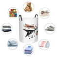 thumbnail image 6 of PAYOHTO Foldable Laundry Room Hamper Bucket Waterproof Bathroom Basket for College Student Living Room Storage Pillows Blankets Guitar Shape, 6 of 8