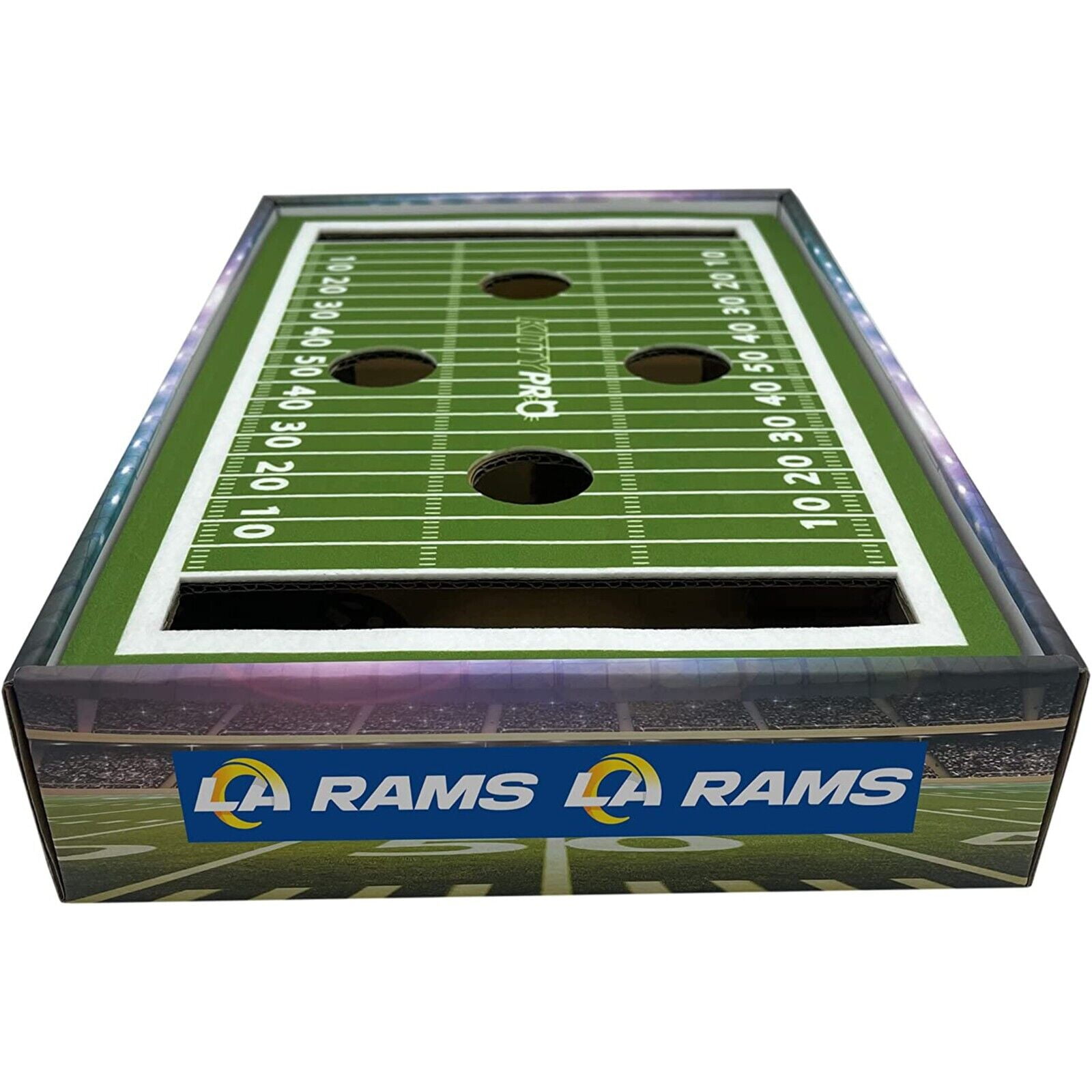 Pets First NFL Los Angeles Rams Cat Scratcher Box Football Field Designed Cat Scratcher & Lounge