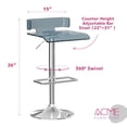 thumbnail image 3 of Atlin Designs Tabouret de Bar Réglable Pivotant en Métal de 22'' en Gris, 3 of 3