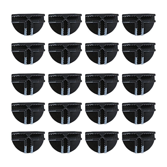 20 cubos de almacenamiento de alambre, repuestos de cubos de esquina, conectores de rejilla Semicírculo negro
