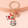 thumbnail image 4 of Llaveros de Papá Noel para mujer y hombre, llaveros esmaltados con corona de árbol de navidad, regalos para Festival, bolso, colgantes, 4 of 4