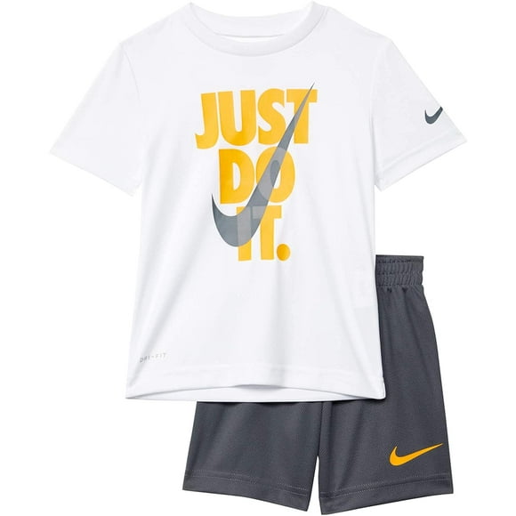 Nike Little Boys Dri-Fit T-Shirt & Shorts 2 Piece Set (D_G(76F026-G1A)/W, 2T)