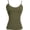 Olive, variant on Stretch Cotton Camisole with Shelf Bra Junior Plus