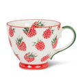 thumbnail image 1 of Abbott Collection AB-27-CHINTZ-BERRY 4 in. Raspberry Handled Cup, Ivory & Pink - Large, 1 of 1