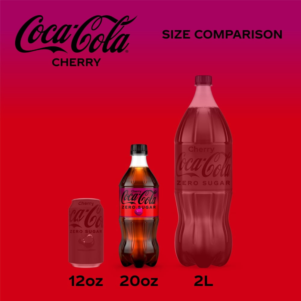 Coca-Cola Zero Sugar Cherry Soda Bottle 20 fl oz - 3 count