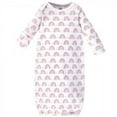 thumbnail image 4 of Luvable Friends Baby Girl Cotton Long-Sleeve Gowns 4pk, Rainbow, 0-6 Months, 4 of 5