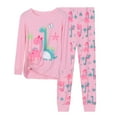 thumbnail image 1 of Hiiyo Big Girls Pajamas Cartoon Prints Ribbed Long Sleeve Tshirt Pants Homewear Pj's, 1 of 6