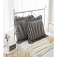 thumbnail image 3 of Black White Plaid Square Pillow Shams with Ruffles Checkered Pillowcases Gingham Pillow Cases Washed Cotton Farmhouse Cottage Pillow Covers for Bed/Sofa(18X18inches,Black/White Plaid) 2 Pack, 3 of 9