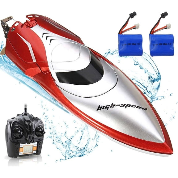 High Speed 25KMH 2.4G RC Remote Control Boat w/ Capsize Recovery & More