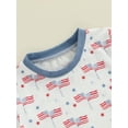 thumbnail image 4 of BemeyourBBs Baby Boy Fourth of July Outfits Flag Print T Shirt + Pocket Shorts, 4 of 5