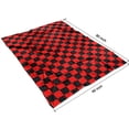 thumbnail image 4 of Red and Black Checkered Pattern Blanket,Comfortable Soft Lamb Wool Throw Blanket,All Season,Warm Lightweight Blankets for Sofa Bed Couch Living Room Chair,60"x80", 4 of 4