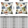 thumbnail image 5 of Colorful Maple Leaves Pillow Covers 18x18 Set of 2 Fall Pillow Covers Blue Beige White Stripes Decorative Pillow Cover Autumn Throw Pillow Covers for Patio Outdoor Indoor Couch, 5 of 6