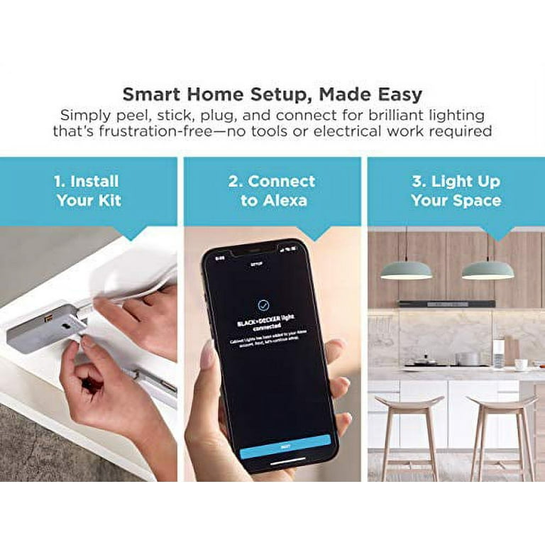Smart Home BLACK+DECKER Works With Alexa Under Cabinet Lighting