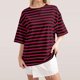 thumbnail image 1 of Fiudx Ofertas Flash Del Día Solo En Línea Camiseta de Manga Corta con Cuello Redondo y Estampado Cómoda Informal para Mujer a La Moda, 1 of 5