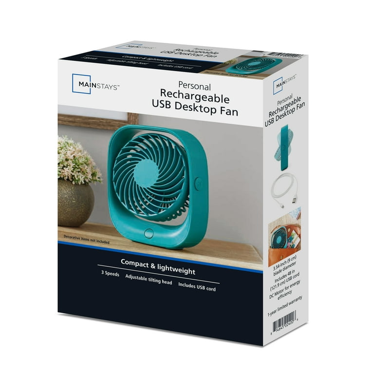 Mainstays Personal Desktop, Electric Household Personal Fan, with