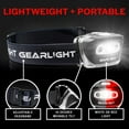 thumbnail image 5 of GearLight S500 LED Head Lamp - Outdoor Flashlight Headlamps w/ Adjustable Headband for Adults and Kids, Pack of 2, 5 of 10