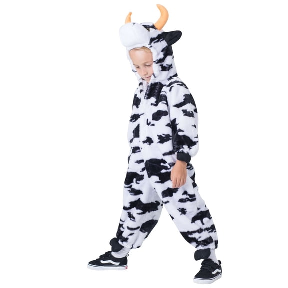 Dress Up America Cow Costume For Toddlers - Adorable Plush Cow Jumpsuit Onsie For Little Boys And Girls