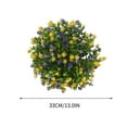 thumbnail image 3 of Colorful Plastic Leaf Wreath for Spring & Summer Door Decoration | Yellow Buttercup Design | 13-Inch Floral Gate Pendant | Indoor Outdoor Hanging Decor, 3 of 5