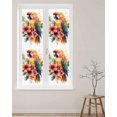 thumbnail image 2 of Window Privacy Film Spring Blooms Botanicals Stained Glass Window Film Decorative Sun Block Window Cover Parrot Summer Floral Window Clings Static Adhesive Sticker for Bathroom 23.6"x78.7", 2 of 7