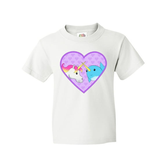 Inktastic Unicorn and Narwhal Cute Couple Youth T-Shirt
