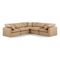 thumbnail image 1 of Meridian Furniture Indulge 158.5" Tan Vegan Leather L-Shaped Modular Sectional, 1 of 10