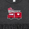 thumbnail image 4 of Inktastic Valentine's Day Red Firetruck with Pink Hearts Girls Baby Dress, 4 of 5
