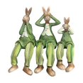 thumbnail image 1 of 3Pcs Rabbit Sculpture Eye-catching Decorative Wear Resistant Modern Purple Green Easter Rabbit Figurine Decor Home Supplies, 1 of 5