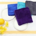 thumbnail image 6 of REGALWOVEN 6 Pack Absorbent Microfiber Dish Cleaning Towels for Kitchen, Purple 6, 6 of 6