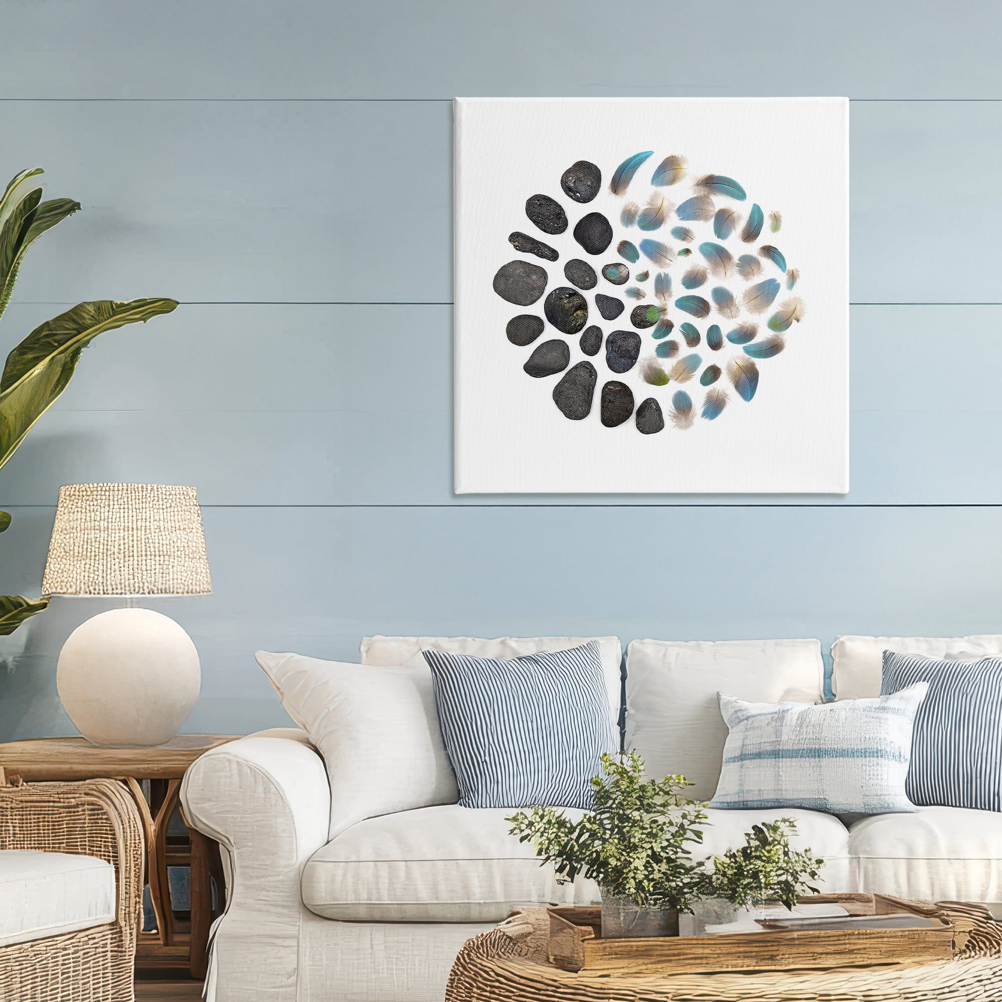 Stupell Industries Feathers & Rocks Collection Canvas Wall Art, design by Beth Adoette