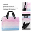 thumbnail image 4 of FORMRS 16" Laptop Bag Carrying Sleeve Case with Handle Travel Shoulder Briefcase, Light Pink Stripes, 4 of 8