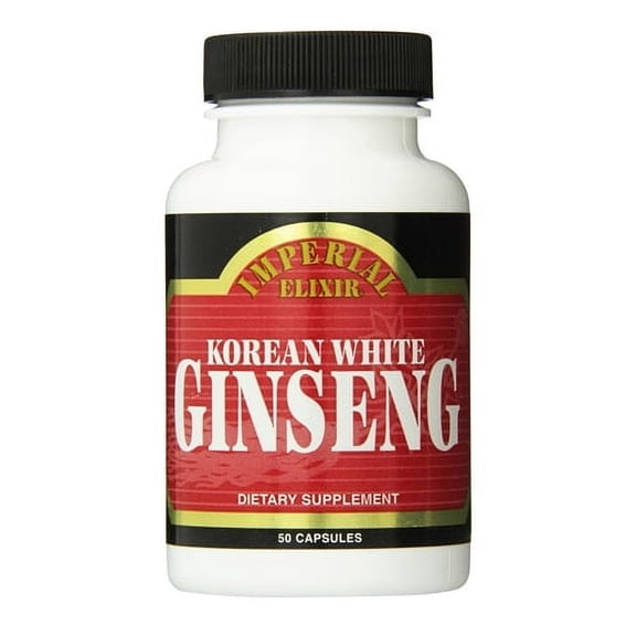 Imperial Elixir Korean White Ginseng Capsules - 50 Ea