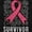 Black, variant on Survivor Breast Cancer Pink Ribbon Women Crewneck Sweatshirt Brisco Brands S