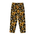 thumbnail image 5 of Naloa Sunflowers And Bww Print Women’s Ultra-Soft Comfy Pajama Lounge Pants with Pockets & Drawstring, 5 of 8