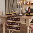 thumbnail image 2 of Table Runners 36 Inches Long Dress Scarves, Star Vintage Farmhouse Kitchen/Dining Table Runner, Short Coffee Tablerunners, Western Country Stars Brown Wooden 13x36 Inch, 2 of 9