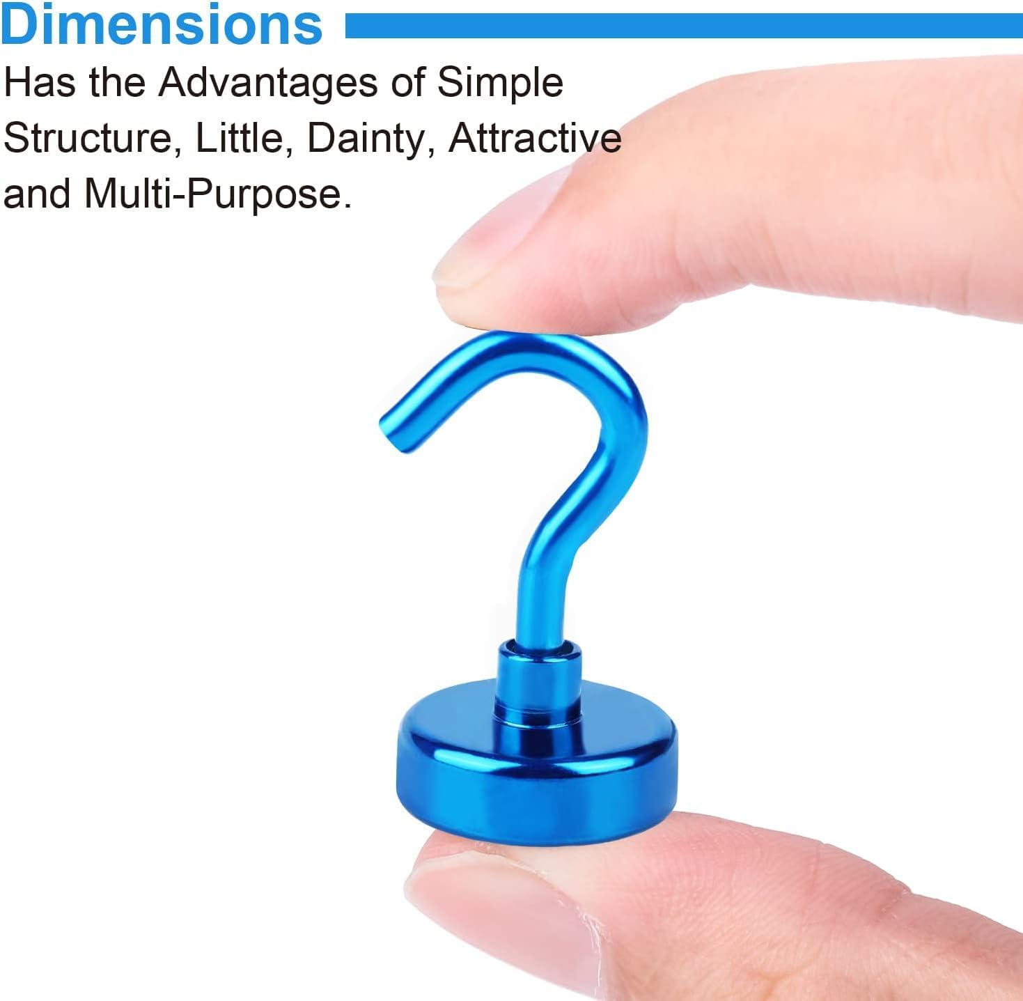 AllWays Plaza Magnetic Hooks, 30Lbs Strong Heavy Duty Cruise Magnet S-Hooks for Classroom, Fridge, Hanging, Cabins, Grill, Kitchen, Garage, Workplace and Office Etc, (20 Pack-Blue)